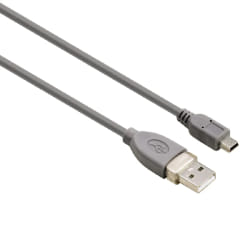 Hama USB 2.0 Extension Cable, A-plug - mini B-plug, 0.25 m câble USB 0,25 m Mini-USB B Gris
