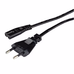 Hama Mains Lead, European standard, 0.75 m, black, 0,75 m