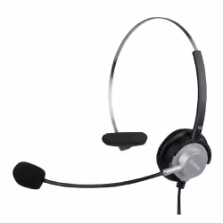 Hama Headband Headset, Avec fil, Bureau/Centre d'appels, Casque, Noir, Argent