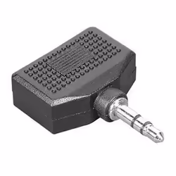 Hama Audio Adapter 3,5 mm Plug Stereo - 2 x 3,5 mm Jack Stereo, 3.5 mm M, 2 x 3.5 mm F, Noir