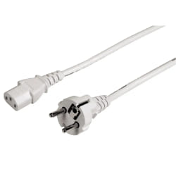 Hama Universal Mains Lead, 5 m, white Blanc