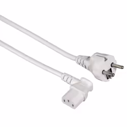 Hama Universal Mains Lead / 90° socket, 5 m, white, 3 m
