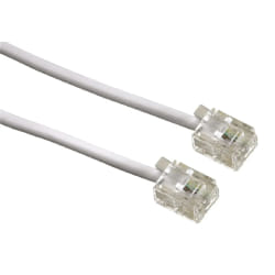 Hama Modular male plug (US6p4c) - modular male plug (US6p4c), white 10 m Blanc