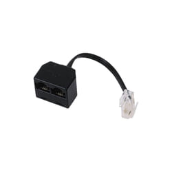 Hama Modular plug US 8p4c -> 2 modular couplers US 8p4c câble de réseau Noir 0,1 m