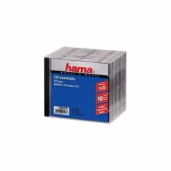 Hama CD Jewel Case Standard, Pack 10, 1 disques, Transparent