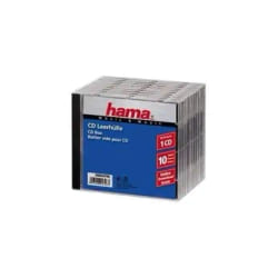 Hama CD Jewel Case Standard, Pack 10 1 disques Transparent