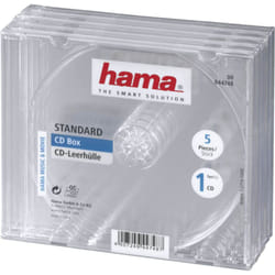 Hama CD/CD-ROM sleeves, clear, 5 pack 1 disques Transparent