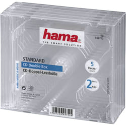 Hama Boîtier CD standard double, lot de 5