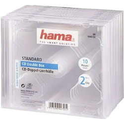 Hama 00044753 étui disque optique Boîtier double 2 disques Transparent