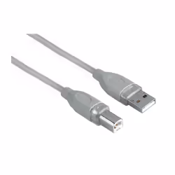 Hama USB Connection Cable A-Plug - B-Plug, grey, 3.0m, 3 m, USB A, USB B, Gris
