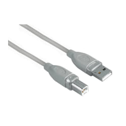 Hama USB Connection Cable A-Plug - B-Plug, grey, 5.0 m câble USB 5 m USB A USB B Gris