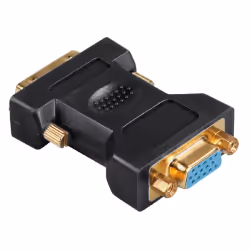 Hama Adapter DVI Analogue Male Plug - 15-pin HDD Female Jack, DVI, HDMI, Bleu