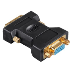 Hama Adapter DVI Analogue Male Plug - 15-pin HDD Female Jack HDMI Bleu