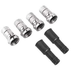 Hama SAT Connection Kit "Twin-LNB", 6 parts Argent