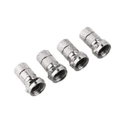Hama F-Plug "ProfiLine", 7.0 mm, 4 pieces connecteur de fils Argent