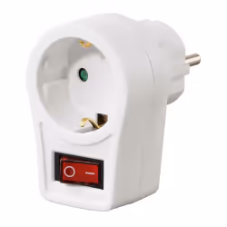 Hama Socket Adapter, commutable, 1 sortie(s) CA, 230 V, 50 - 60 Hz, 16 A, 3500 W, Blanc