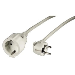 Hama "Profi" Extension Cable with Earth Contact, 2 m, white Blanc