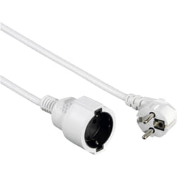 Hama "Profi" Extension Cable with Earth Contact, 5 m, white Blanc