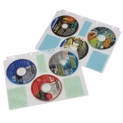 Hama CD-ROM Index Sleeves, 60 disques, Transparent, Plastique