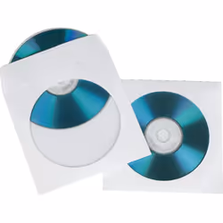 Hama CD Paper Sleeves, white, 50 pcs/Pack, 1 disques, Blanc, Papier