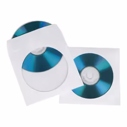 Hama CD Paper Sleeves, white, 100 pcs/Pack, 1 disques, Blanc, Papier
