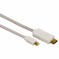 Hama 00053220, 1,5 m, HDMI, Mini DisplayPort, Or, 10,2 Gbit/s, Gris, Blanc