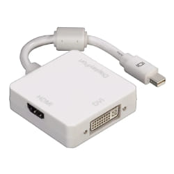 Hama mini DisplayPort - DVI/DisplayPort/HDMI Blanc