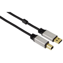 Hama USB A-B, 1.80 m câble USB 1,8 m USB B Noir