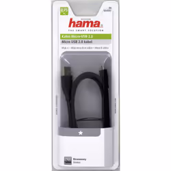 Hama 00054587 câble USB 0,75 m USB 2.0 USB A Micro-USB B Noir