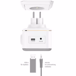 Hama DR40BT-PlugIn, Portable, Analogique et numérique, DAB, DAB+, FM, LCD, USB Type-A, Blanc