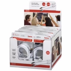Hama 1.5m, 2xCoax, 1,5 m, Blanc