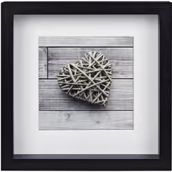 Hama Scala, Panneaux MDF, Noir, Cadre pour une seule photo, 15 x 15 cm, Carré, Réfléchissant