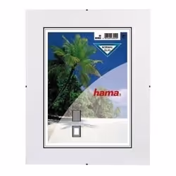 Hama 00063020, Verre, Transparent, Cadre pour une seule photo, 15 x 21 cm, Clip de fixation, Réfléchissant