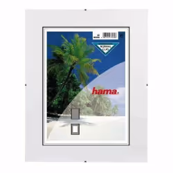 Hama Clip-Fix, Verre, Transparent, Cadre pour une seule photo, 20 x 28 cm, Clip de fixation, Réfléchissant