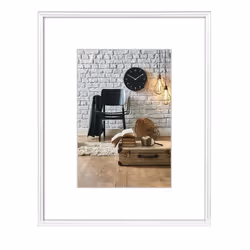 Hama 4007249662484, Cadre pour une seule photo, Verre, Plastique, Blanc, 10 x 15 cm, Rectangulaire, 160 mm