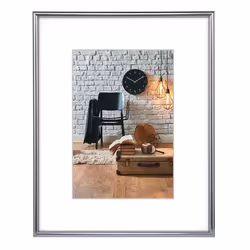 Hama Sevilla Décor, Cadre pour une seule photo, Plastique, Argent, Mat, Mur, 28 x 35 cm
