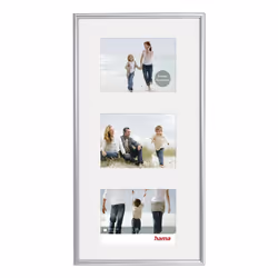 Hama 4007249667229, Multi cadre, Verre, Synthétique, Argent, Mur, 13 x 18 cm, Rectangulaire
