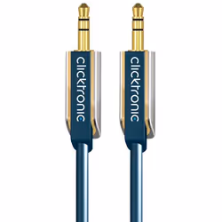 ClickTronic 1.5m MP3 Audio, 3,5mm, Mâle, 3,5mm, Mâle, 1,5 m, Bleu