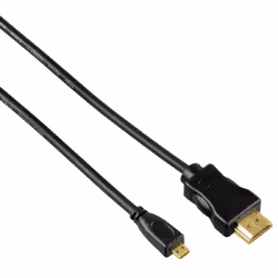 Hama HDMI 0.5m, 0,5 m, HDMI Type A (Standard), HDMI Type D (Micro), 10,2 Gbit/s, Noir