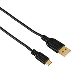 Hama 0.75m, USB2.0-A/USB2.0 Micro-B câble USB 0,75 m USB A Micro-USB B Noir