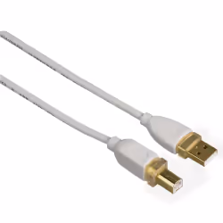 Hama USB Connecting Cable, 3m, 3 m, USB A, USB B, Mâle/Mâle, 480 Mbit/s, Blanc