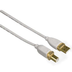 Hama USB Connecting Cable, 3m câble USB USB A USB B Blanc