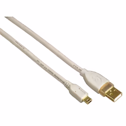 Hama USB 2.0 Connecting Cable, 1.8m, 1,8 m, USB A, Mini-USB B, Mâle/Mâle, 480 Mbit/s, Blanc
