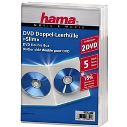 Hama Double DVD Jewel Case, Slim 5 , transparent 2 disques