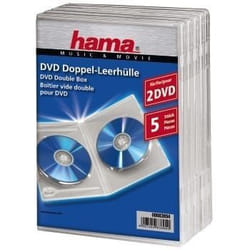 Hama Double DVD Jewel Case, 5, transparent 2 disques