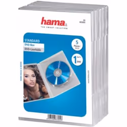 Hama DVD-Leerhülle 5, Transparent, 1 disques, Transparent
