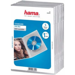 Hama DVD-Leerhülle 5, Transparent 1 disques