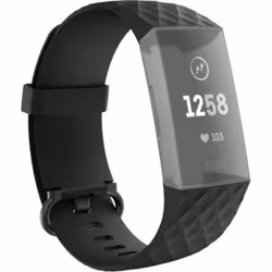 Hama 00086218, Bande, Tracker d’activité, Noir, Fitbit, Charge 3/4, Polyuréthane thermoplastique (TPU)