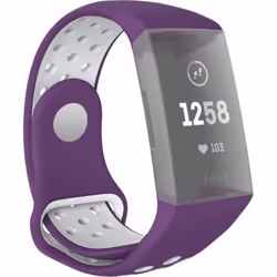 Hama 00086224, Bande, Tracker d’activité, Gris, Violet, Fitbit, Charge 3/4, Silicone