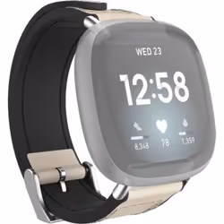 Hama 00086234, Bande, Smartwatch, Blanc, Fitbit, Versa 3, Sense, Cuir